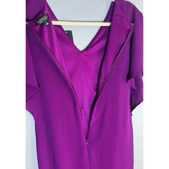 Lauren Ralph Lauren VIVID VIOLET Cocktail Party Dress Size 2 NEW - Picture 5 of 10